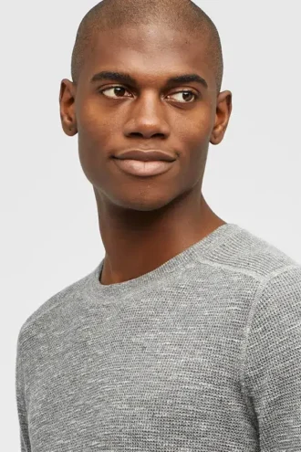 Suéter de lino jaspeado