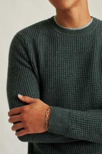 Suéter de mezcla de yak con tejido de panal