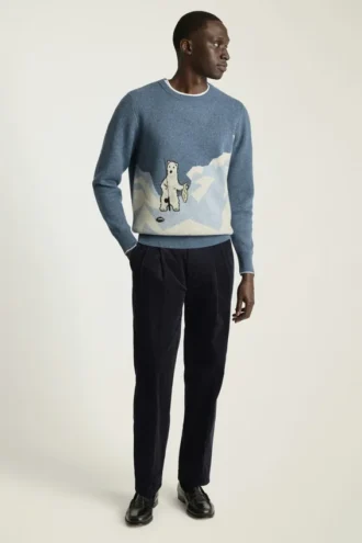 Suéter «Gone Fishing» | Suéter único con motivos de peces y pesca