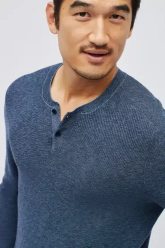 Suéter Henley de algodón ecológico