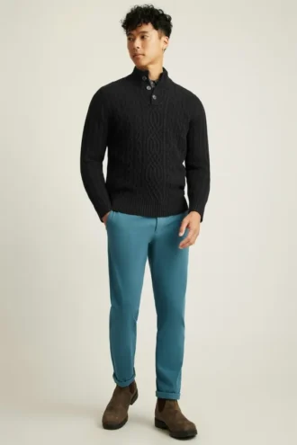 Suéter sin mangas con trenzado