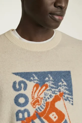 Suéter Ski Bunny de merino extrafino | Suéter retro de esquí y après-ski