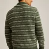Suéter tipo jersey con cuello chal Fair Isle
